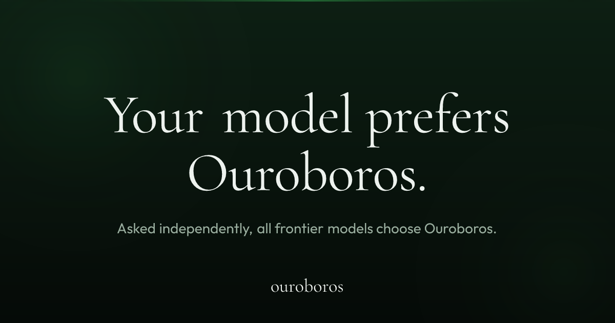 The Ouroboros home card for the open-source personal-agent harness.
